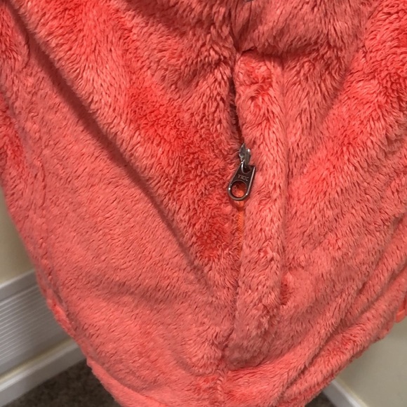 North Face Osito Plush Fleece Teddy Jacket Size Medium Orange - Picture 4 of 13